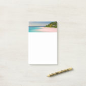 Aquamarine Ocean Tropical Beach Scenic Post-it® Notes (Op bureau)