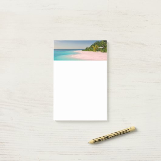 Aquamarine Ocean Tropical Beach Scenic Post-it® Notes (Op bureau)