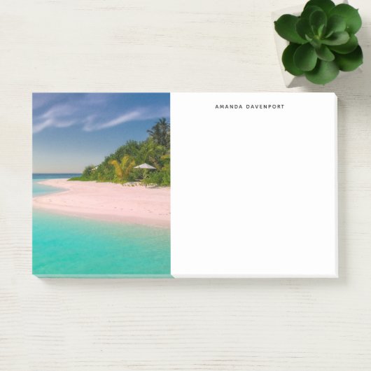 Aquamarine Ocean Tropical Beach Scenic Post-it® Notes (Kantoor)