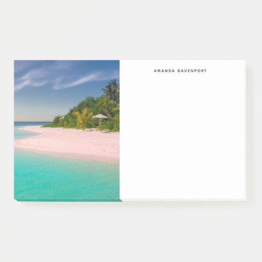 Aquamarine Ocean Tropical Beach Scenic Post-it® Notes (Voorkant)