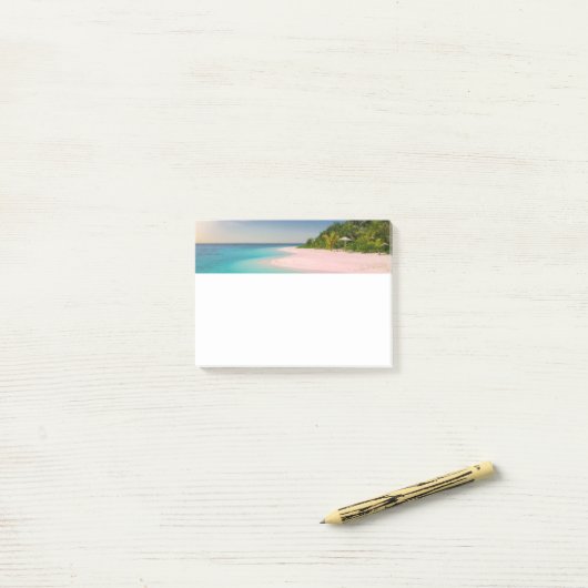 Aquamarine Ocean Tropical Beach Scenic Post-it® Notes (Op bureau)