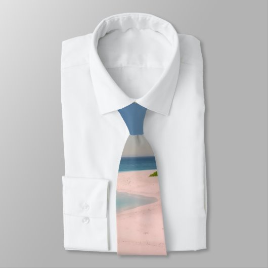 Aquamarine Ocean Tropical Beach Scenic Stropdas (Gebonden)