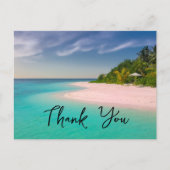 Aquamarine Ocean Tropical Beach Scenic Thank You Briefkaart (Voorkant)