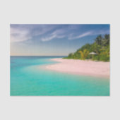 Aquamarine Ocean Tropical Beach Scenic Tissuepapier (Voorkant)