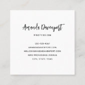 Aquamarine Ocean Tropical Beach Scenic Vierkante Visitekaartje (Achterkant)