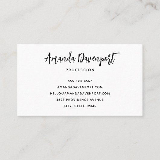 Aquamarine Ocean Tropical Beach Scenic Visitekaartje (Achterkant)