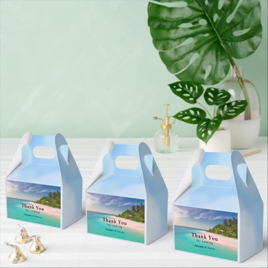 Aquamarine Ocean Tropical Beach Scenic Wedding Bedankdoosjes (Meervoudige)