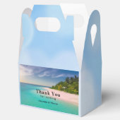 Aquamarine Ocean Tropical Beach Scenic Wedding Bedankdoosjes (Geopend)