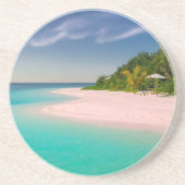 Aquamarine Ocean Tropical Beach Scenic Zandsteen Onderzetter (Voorkant)