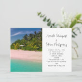 Aquamarine Ocean Tropical Beach Wedding Kaart (Staand voorkant)