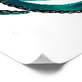 Aquamarine Octopus Poster (Hoek)