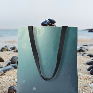 Aquamarine Onderwater Monogrammed Canvas tas