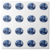 Aquamarine Pattern Tegeltje (Voorkant)