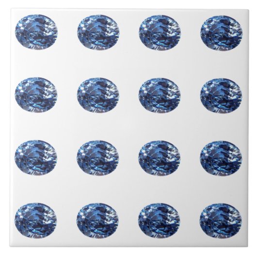 Aquamarine Pattern Tegeltje (Voorkant)