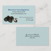 Aquamarine Private Investigation Visitekaartje (Voorkant / Achterkant)