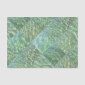 Aquamarine Seafoam Aqua Water Patchwork Tissuepapier (Voorkant)