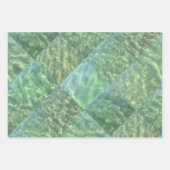 Aquamarine Seafoam Aqua Water Patronen Inpakpapier Vel (Voorkant)