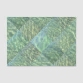 Aquamarine Seafoam Aqua Water Patronen Tissuepapier (Voorkant)