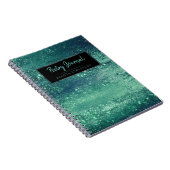 Aquamarine Shimmer | Ombre Blue Green Poetry Notitieboek (Rechterzijde)