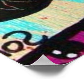 Aquamarine Sugar Skull Mexicaans Poster (Hoek)