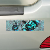 Aquamarine Tin Man Bumpersticker (Op auto)