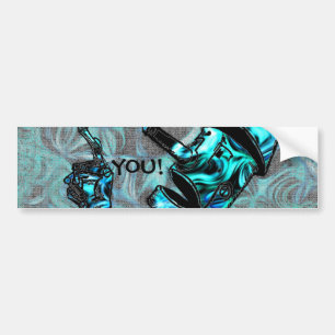 Aquamarine Tin Man Bumpersticker