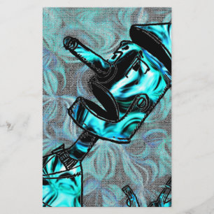 Aquamarine Tin Man Stationery Briefpapier