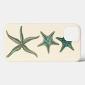 Aquamarine Triple Starfish Case-Mate iPhone Case (Achterkant (horizontaal))