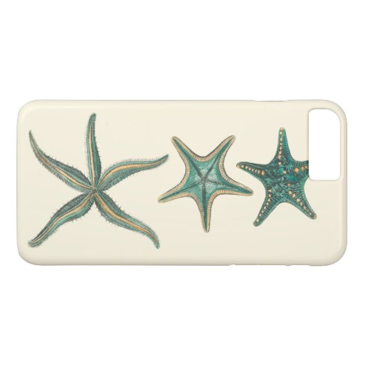 Aquamarine Triple Starfish Case-Mate iPhone Case (Achterkant (Horizontaal))