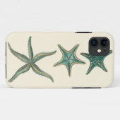 Aquamarine Triple Starfish Case-Mate iPhone Case (Achterkant (horizontaal))