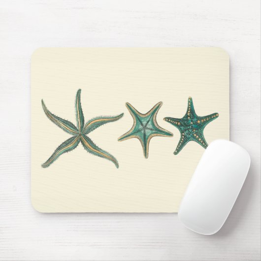 Aquamarine Triple Starfish Muismat (Met muis)