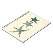 Aquamarine Triple Starfish Notitieboek (Linkerzijde)