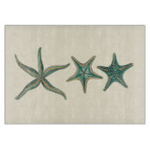 Aquamarine Triple Starfish Snijplank (Voorkant)