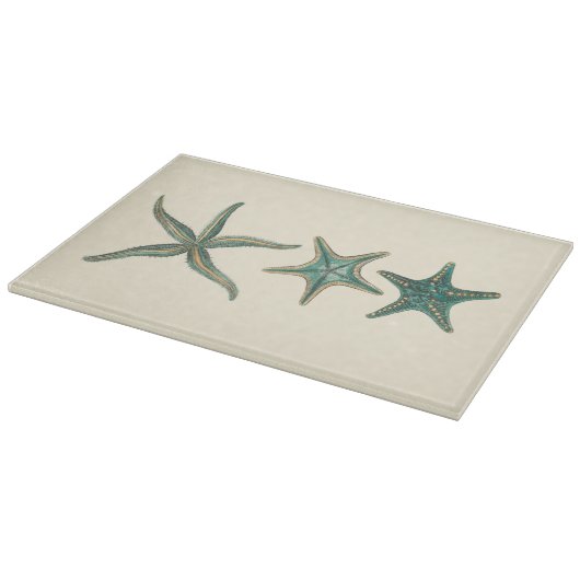 Aquamarine Triple Starfish Snijplank (Hoek)