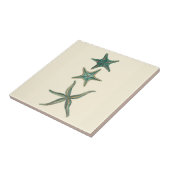 Aquamarine Triple Starfish Tegeltje (Zijkant)