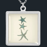 Aquamarine Triple Starfish Zilver Vergulden Ketting<br><div class="desc">Dit afbeelding van de verschillende soorten sterren zal een grote toevoeging zijn in uw collectie van de schepselen van het zee. Je kunt jezelf afbeeldingen op het strand om op zeester te jagen of in het zand te spelen. Dit afbeelding is perfect voor degenen die van het leven van het...</div>