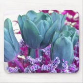 Aquamarine Tulips Mousepad Muismat (Voorkant)