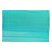 Aquamarine turquoise gekleurd monogram oceaanwater kussensloop (Achterkant)