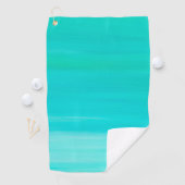 Aquamarine turquoise green oceaanzee golfhanddoek (Insitu)
