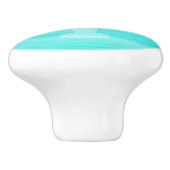 Aquamarine turquoise zee water met kreeft keramische knop (Zijkant)