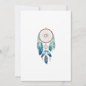 Aquamarine Waterverf Dreamcatcher Baby shower Kaart (Achterkant)