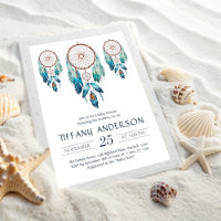 Aquamarine Waterverf Dreamcatcher Baby shower