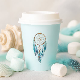 Aquamarine Waterverf Dreamcatcher Baby shower Papieren Bekers