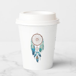 Aquamarine Waterverf Dreamcatcher Baby shower Papieren Bekers