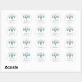 Aquamarine Waterverf Dreamcatcher Baby shower Ronde Sticker (Vel)