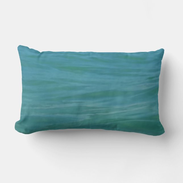 Aquamarine Waves Beach Thema Tropical Blue Green Kussen (Voorkant)