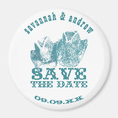 Aquamarine Western Vintage Weddings Magneet (Voorkant)
