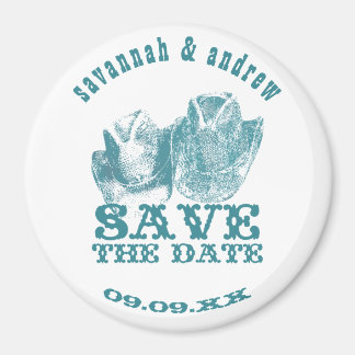 Aquamarine Western Vintage Weddings Magneet