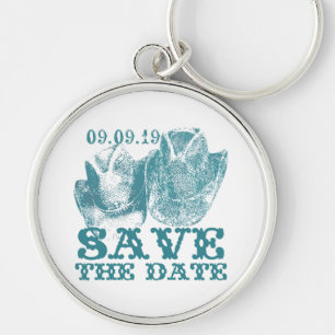 Aquamarine Western Vintage Weddings Sleutelhanger