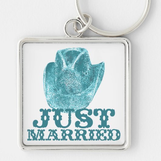 Aquamarine Western Vintage Weddings Sleutelhanger (Voorkant)